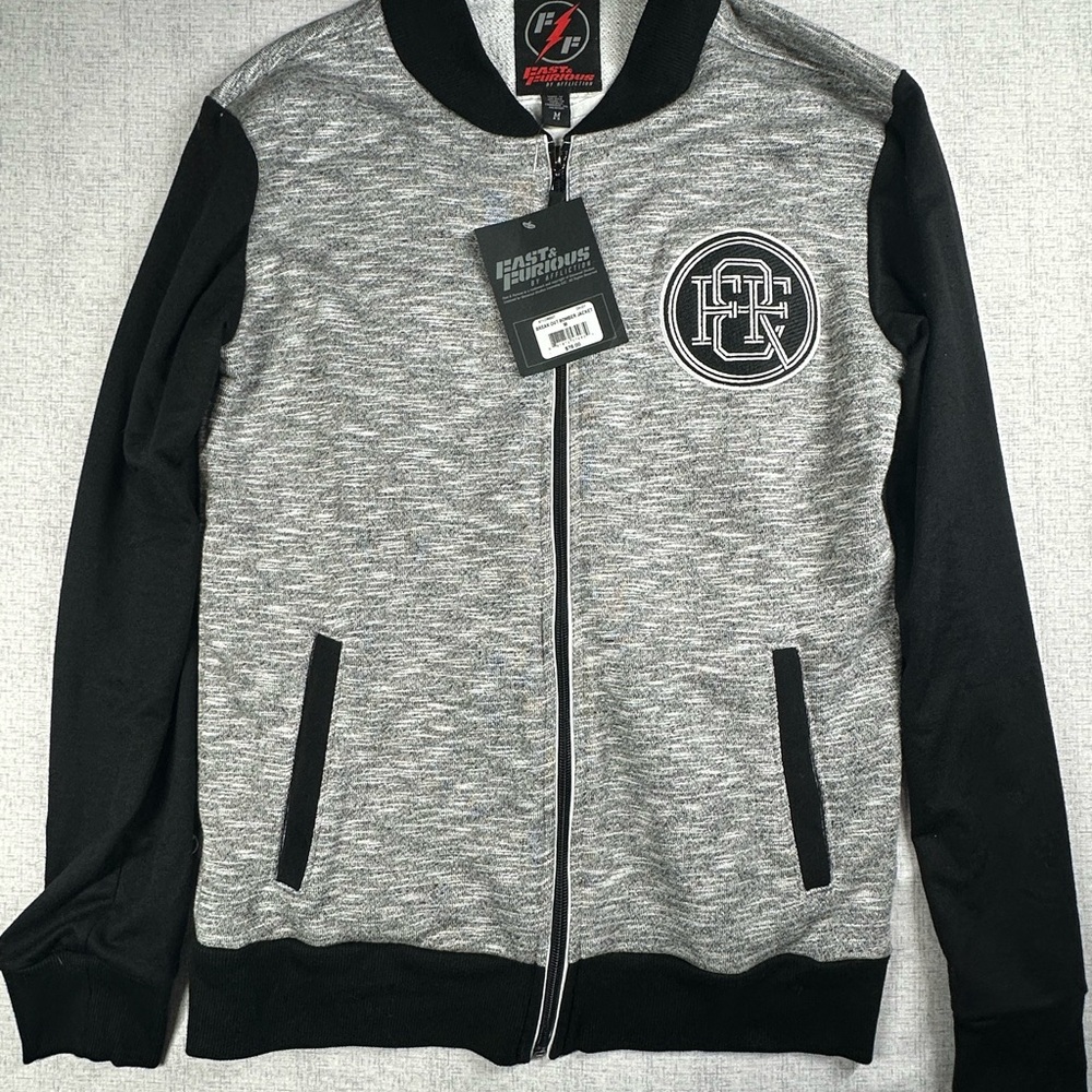 Fast & Furious Affliction Black and Gray Varsity Jacket